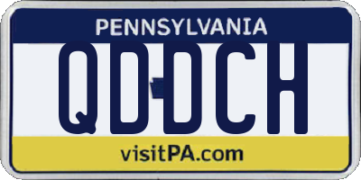 PA license plate QDDCH