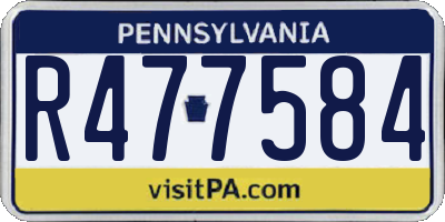 PA license plate R477584