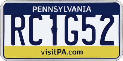 PA license plate RC1G52