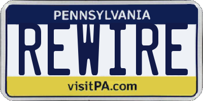 PA license plate REWIRE
