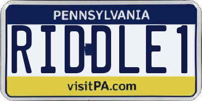 PA license plate RIDDLE1