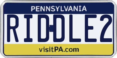 PA license plate RIDDLE2
