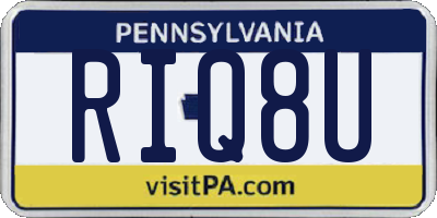 PA license plate RIQ8U