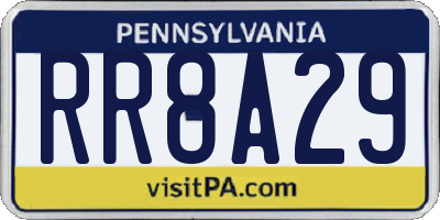 PA license plate RR8A29