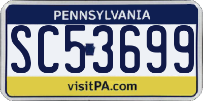 PA license plate SC53699