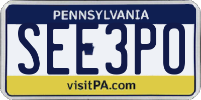 PA license plate SEE3PO