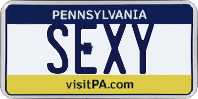 PA license plate SEXY