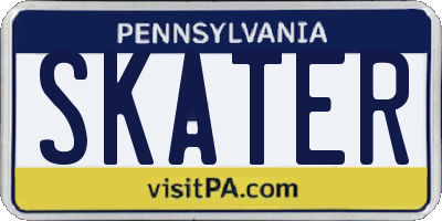 PA license plate SKATER