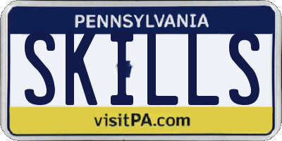 PA license plate SKILLS