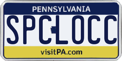 PA license plate SPCLOCC