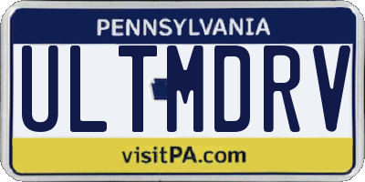 PA license plate ULTMDRV