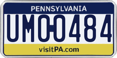PA license plate UM00484