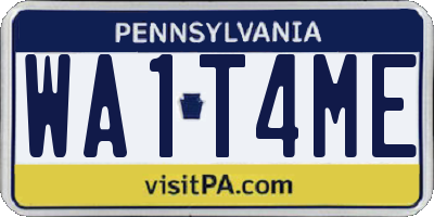 PA license plate WA1T4ME