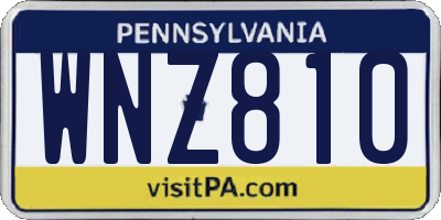 PA license plate WNZ810