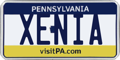PA license plate XENIA