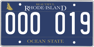RI license plate 000019