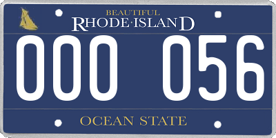 RI license plate 000056