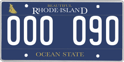 RI license plate 000090