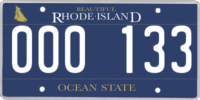 RI license plate 000133