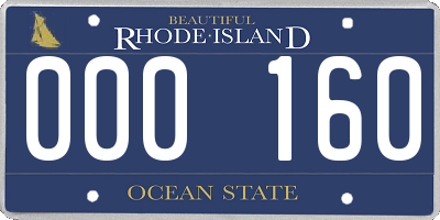 RI license plate 000160