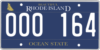 RI license plate 000164