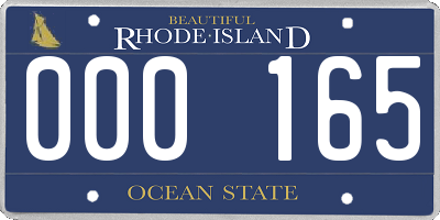 RI license plate 000165