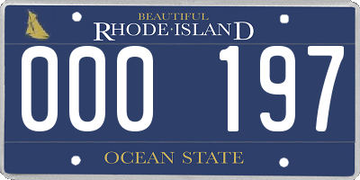 RI license plate 000197