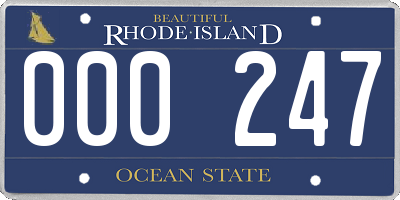 RI license plate 000247