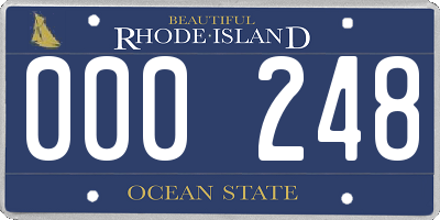 RI license plate 000248