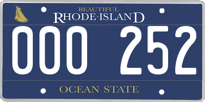RI license plate 000252