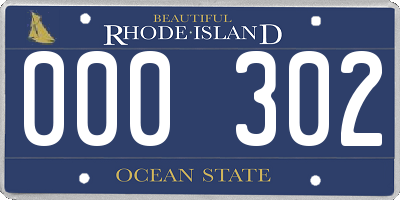 RI license plate 000302