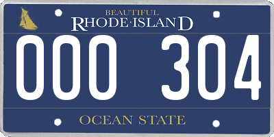 RI license plate 000304