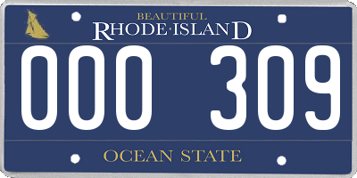 RI license plate 000309