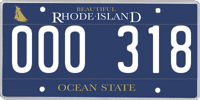 RI license plate 000318