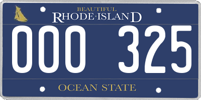 RI license plate 000325