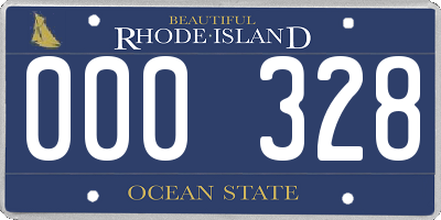 RI license plate 000328