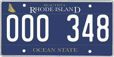 RI license plate 000348