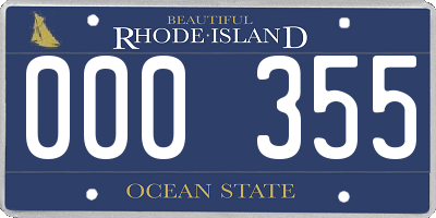 RI license plate 000355