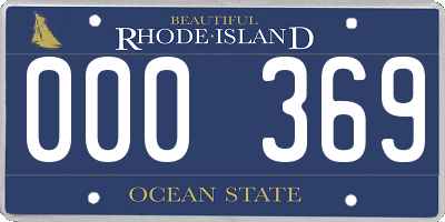 RI license plate 000369