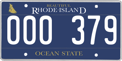 RI license plate 000379