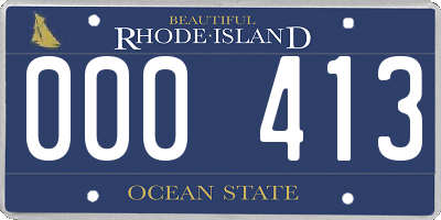 RI license plate 000413