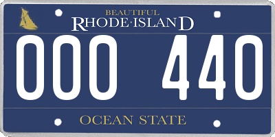 RI license plate 000440
