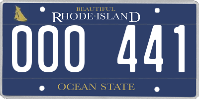 RI license plate 000441