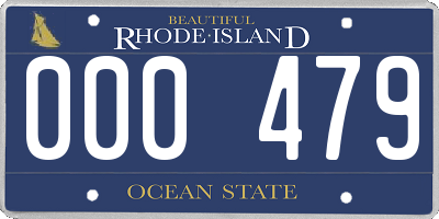 RI license plate 000479