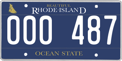 RI license plate 000487