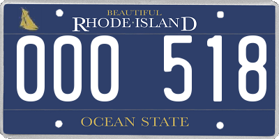 RI license plate 000518