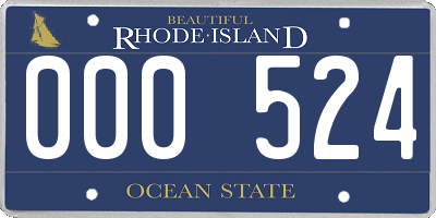 RI license plate 000524