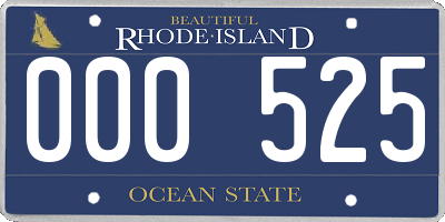 RI license plate 000525