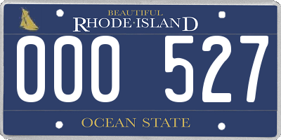 RI license plate 000527