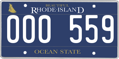 RI license plate 000559